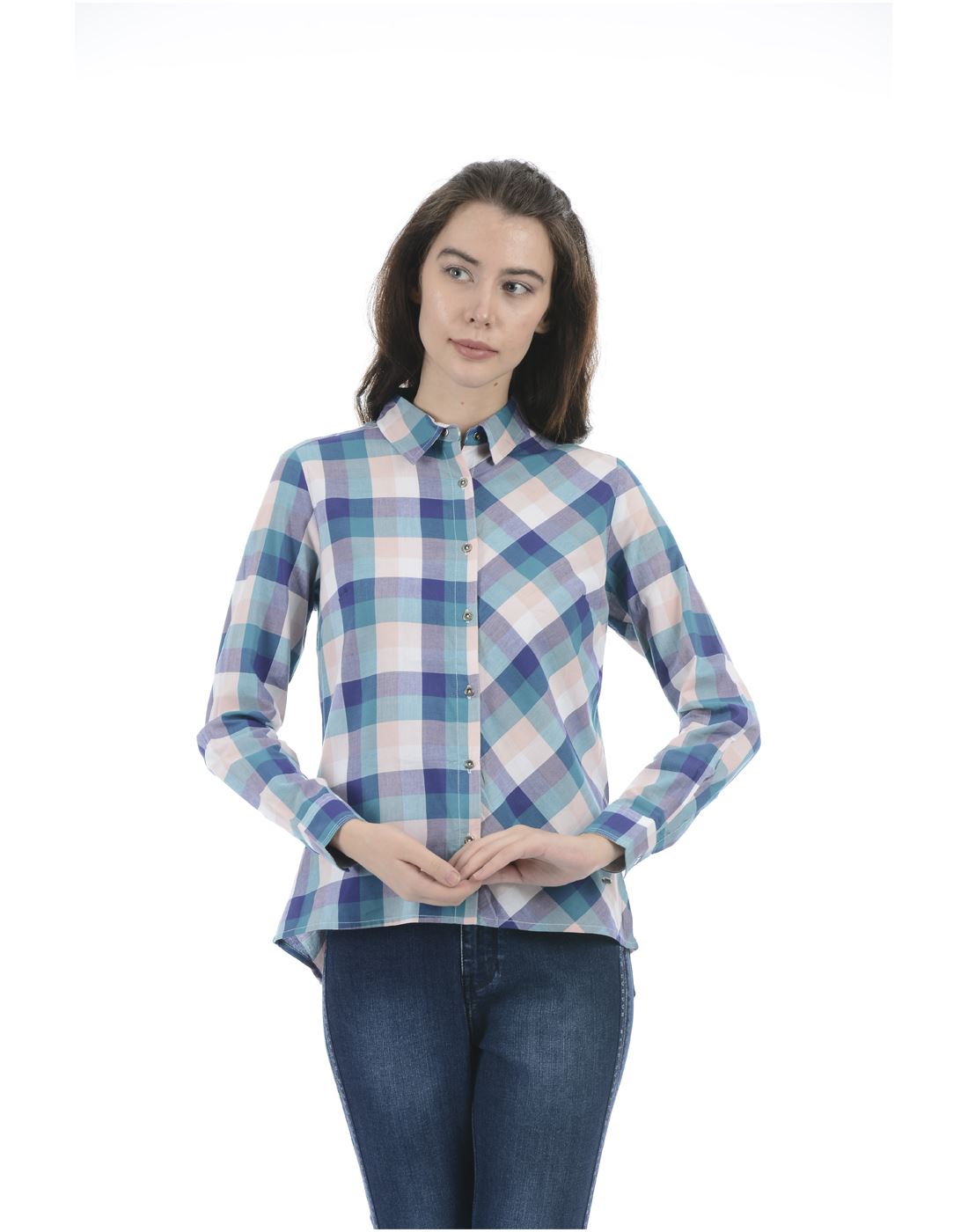 Pepe Jeans Women Casual Wear Multicolor Checkered Shirt